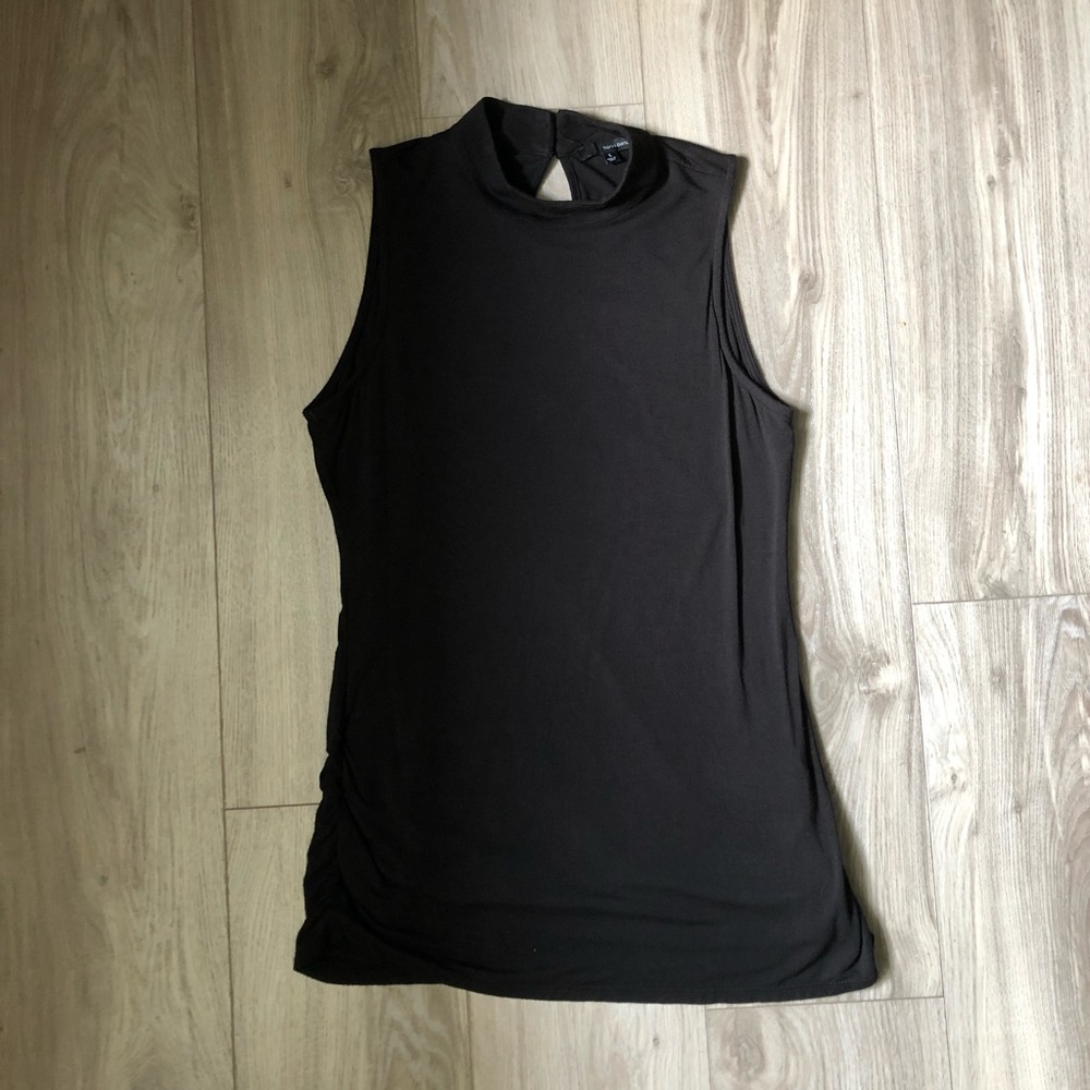 Black Mock-Neck Sleeveless top